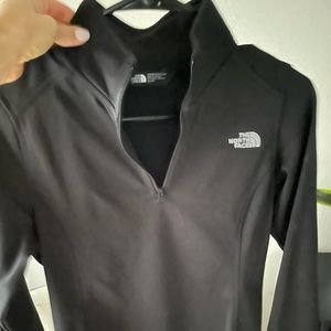 Fleeced, comfy, half zip jacket.